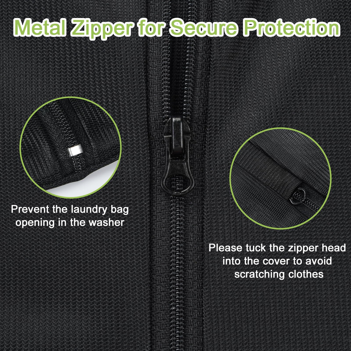 2 Pack Durable Laundry Bags with Zipper 20 x 24 Inch (2 Count)