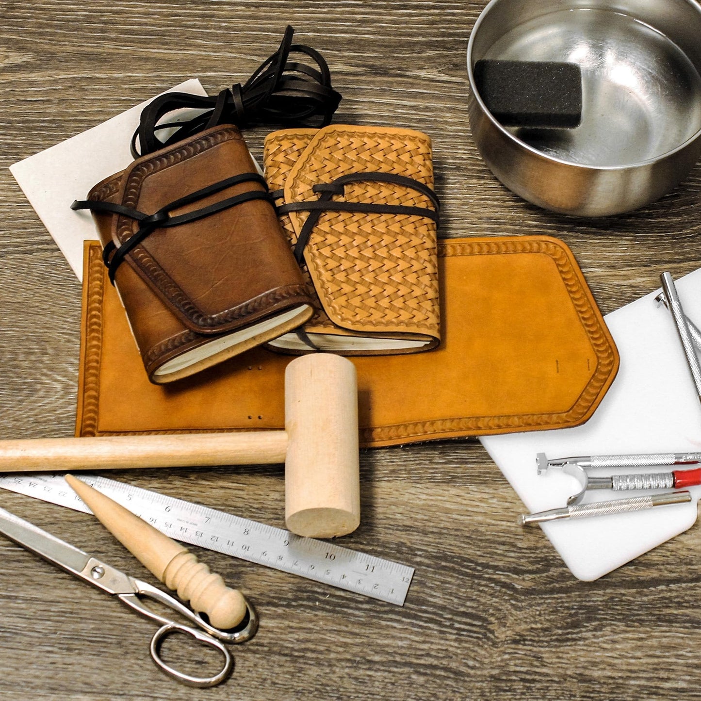 Realeather C4182-02 Journal Leathercraft Kit, 4.5" x 6", Brown, 1-Kit