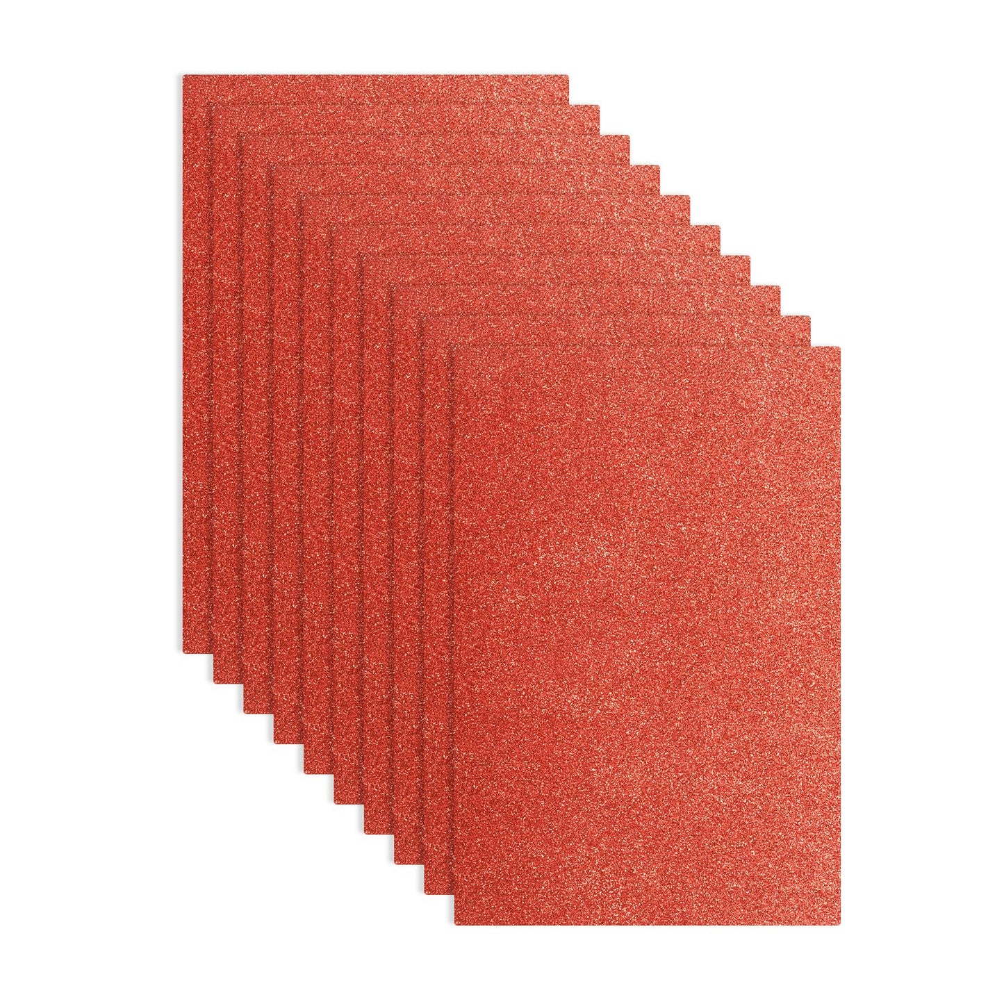 uxcell 10 Pack Red Glitters Foam Sheets, 8 x 12 Inch Sparkle EVA Foam Sheets Thin Foam Paper for Crafting, DIY Project, Classroom, Scrapbooking (1.5mm Thick)
