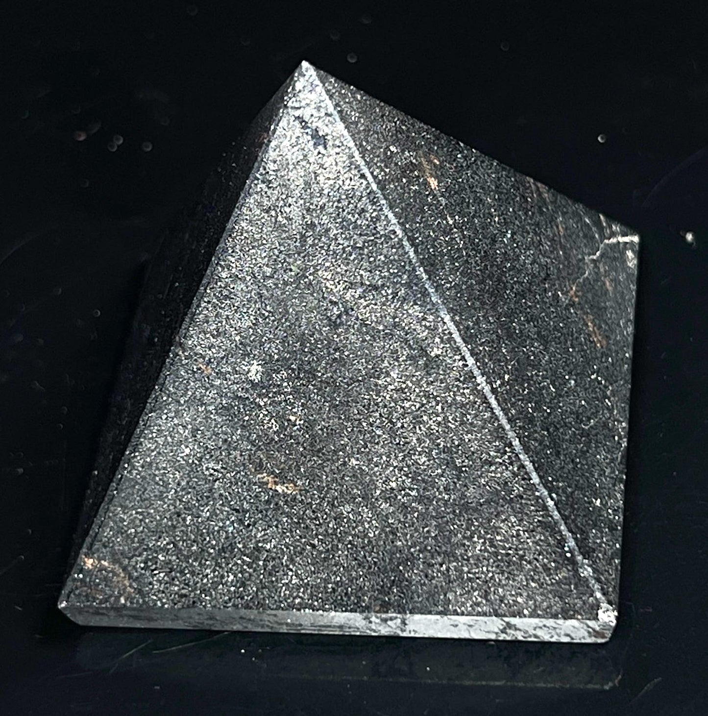 Hematite Energy Pyramid – Birthstone Meditation & Balance Stone, 2 Inch