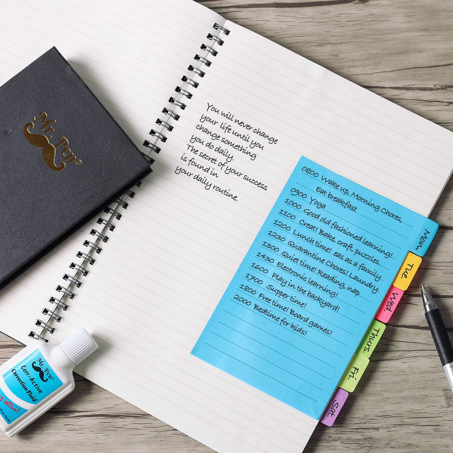 Mr. Pen- Sticky Notes Set, 410 Pack, Ruled, Dotted & Blank Notes with 150 Index Tabs, Divider Sticky Pads for Bible Study, Office, School, Planning, Journaling & Organization