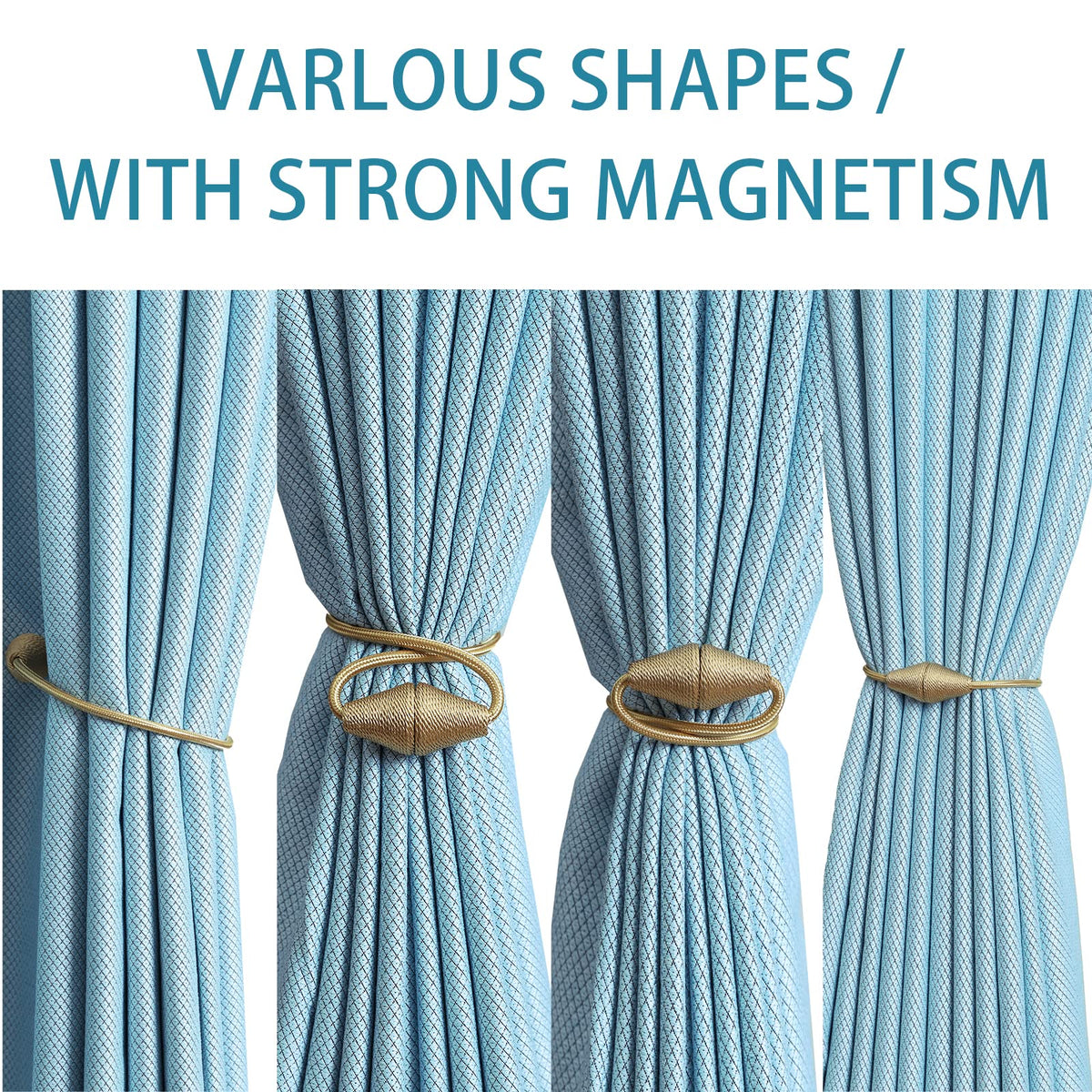 2 PCS Magnetic Curtain Tiebacks (2 Count)