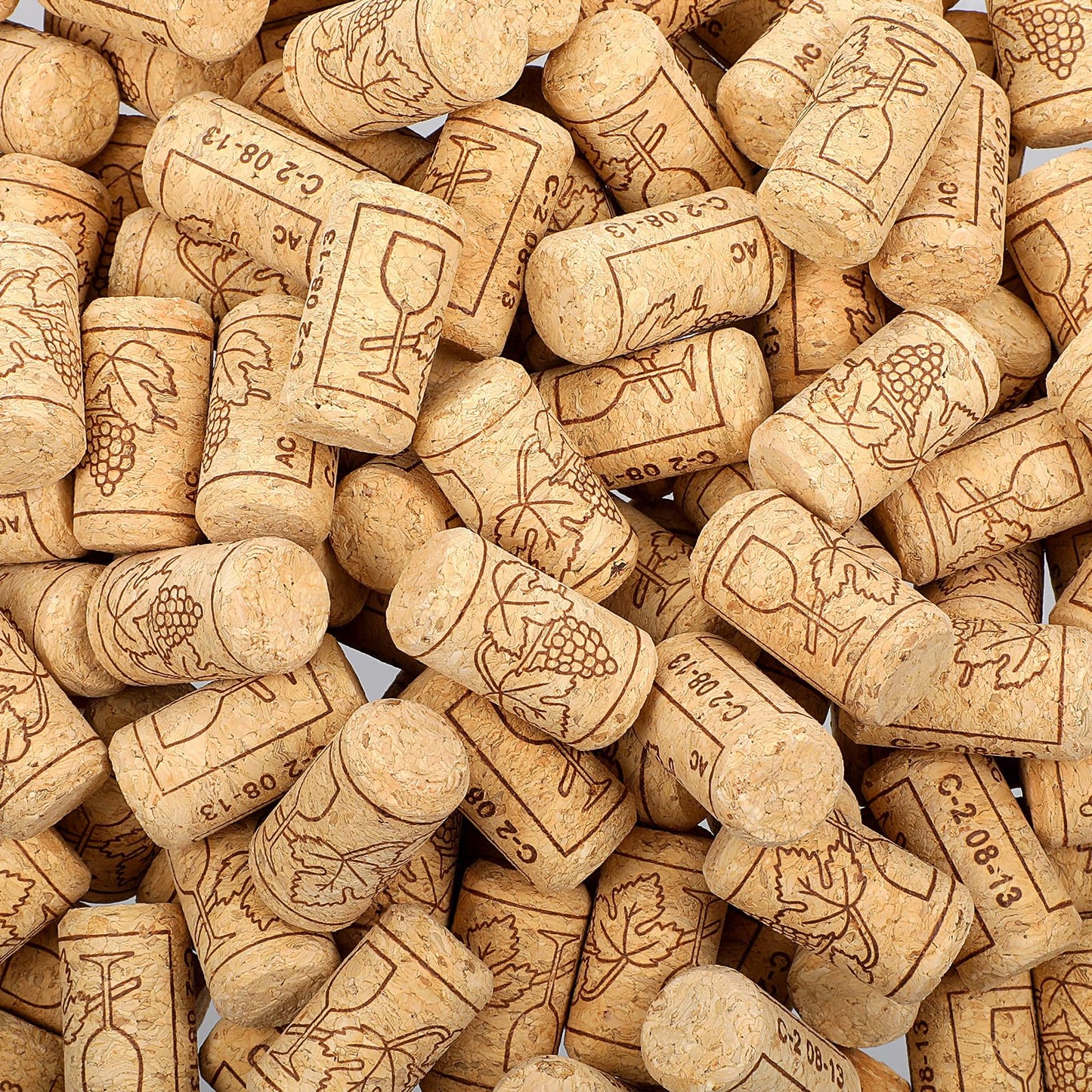 200Pack Straight Wine Cork, #8 Natural 7/8" x 1 3/4" Soft Wine Corks for Wine Bottles, Craft Projects Decor, DIY Arts
