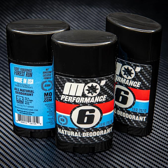 Mo'Handsome Natural Deodorant for Men – Aluminum-Free Odor Protection – Smooth Gliding, Sweat-Resistant, No Artificial Scents