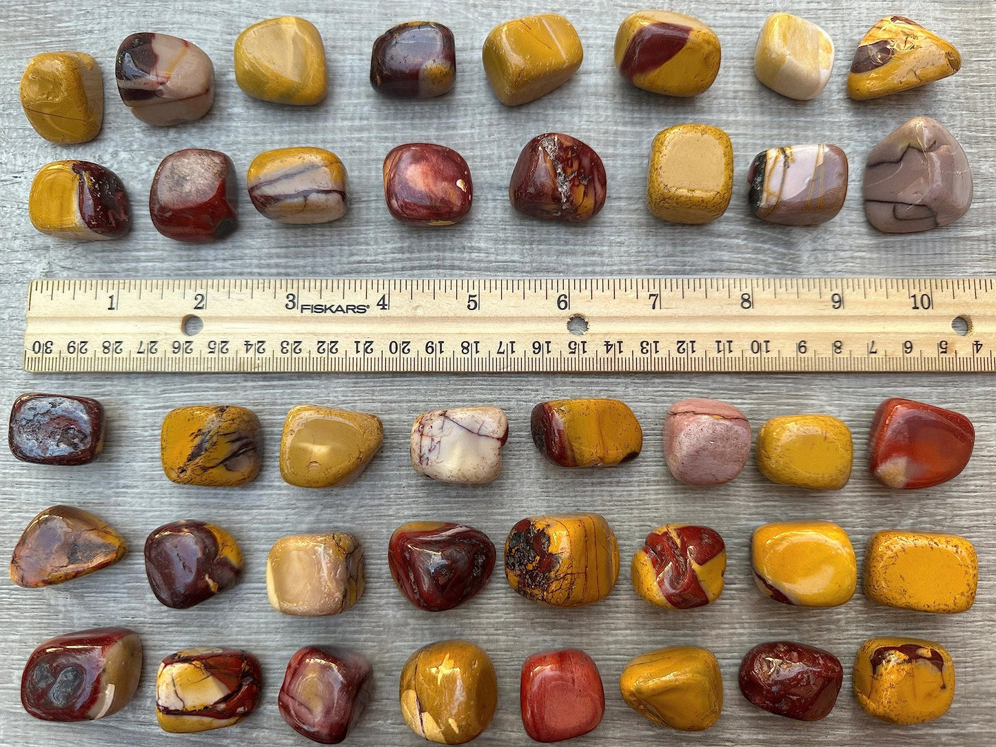 GAF TREASURES 5 Pcs Mookaite Tumbled Stones, Polished Mookaite Gemstone, Mookaite Healing Crystals (Mookaite)