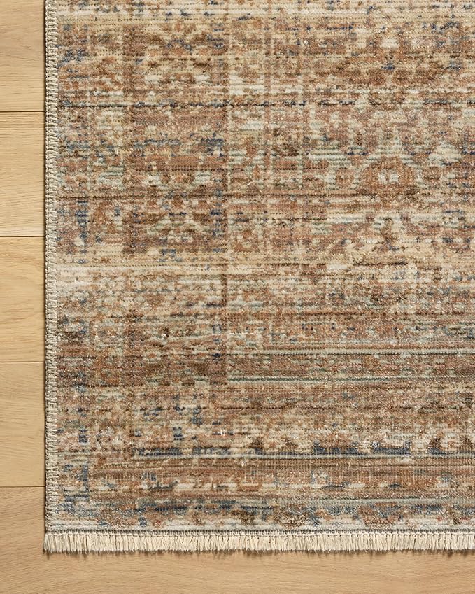 Loloi Amber Lewis Molly Collection MOL-01 Natural/Denim 11'-6" x 15'-6" Low Pile Area Rug