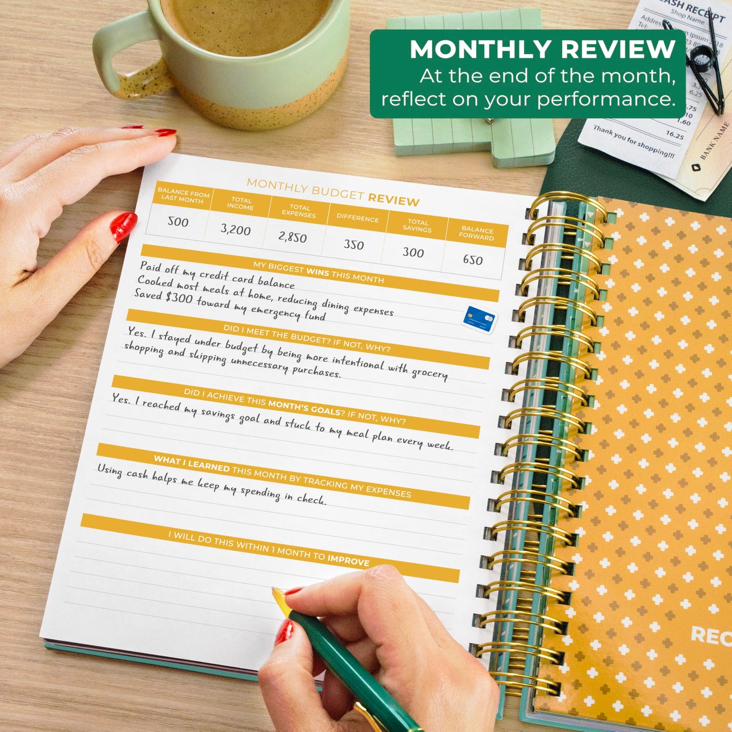 Clever Fox Budget Planner & Monthly Bill Organizer With Pockets. Expense Tracker, Budgeting Journal & Financial Book. Large, 8x9.5" (Turquoise)