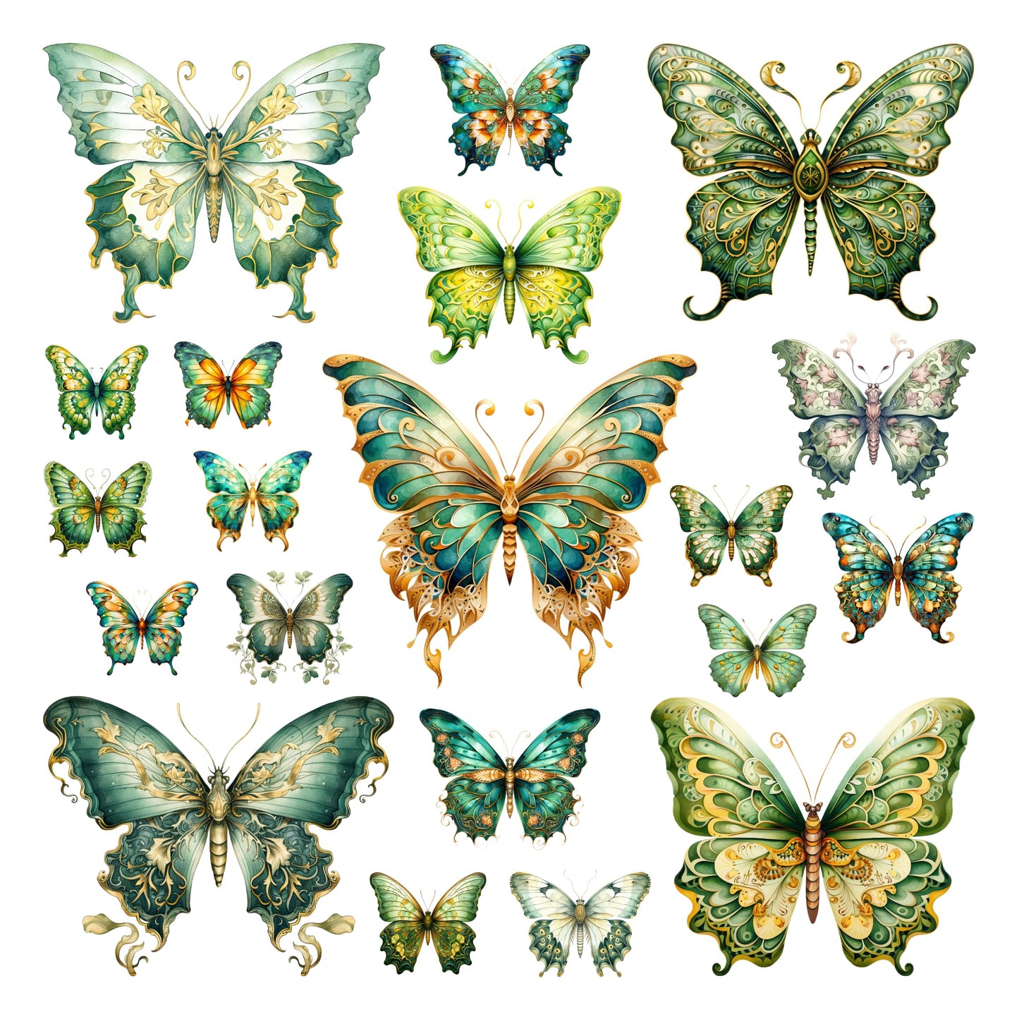 XERE 400 Pcs Butterflies Flora and Fauna Scrapbook Stickers Set for Scrapbooking and Journaling Notebooks, Junk Journal Supplies, Sketchbook, Bookmark Making, Planner Sticker