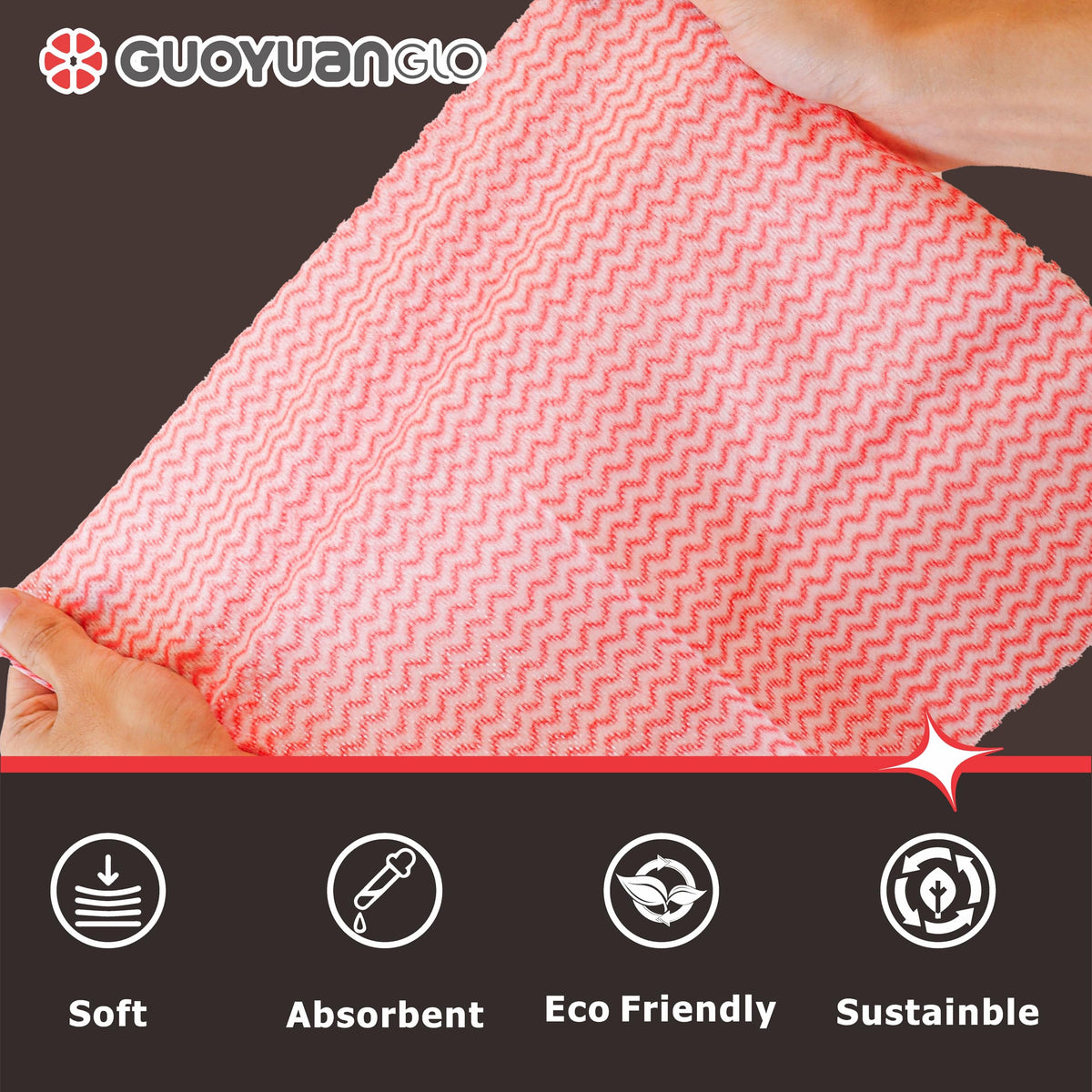 Disposable Cleaning Cloths Reusable Dsih Cloths for Kitchen Disposable Dish Rag Dry Fast 11.8x11.8 inch Pack of 100 (100 Count)