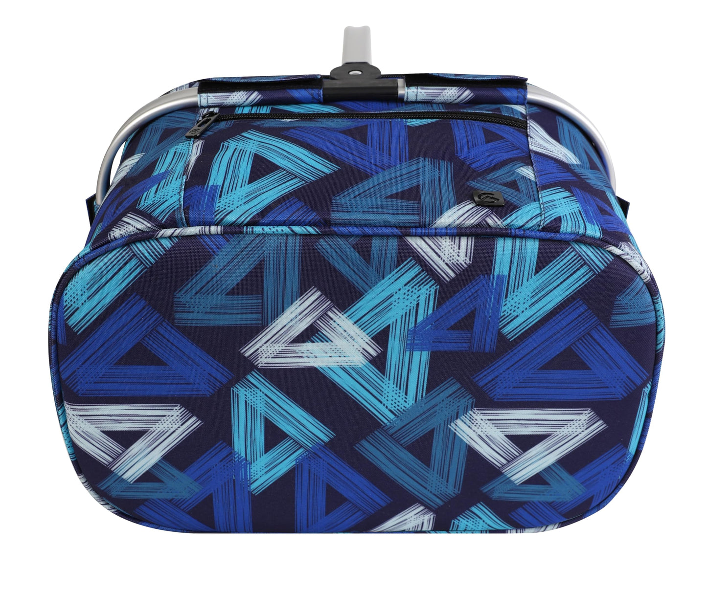 ALLCAMP Picnic Basket - Insulated Cooler, Thickening Foldable Picnic Basket with Removable Baskets & Sewn-in Frame, Basket for House Warming Gifts New Home(Triangle Pattern)