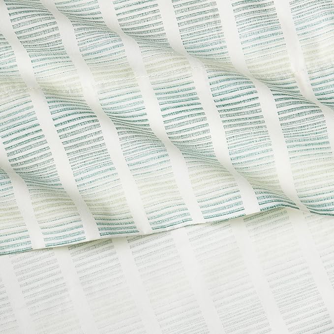 Tommy Bahama - Queen Sheets, Cotton Percale Bedding Set, Crisp & Cool, Stylish Bedding Set (Off The Grid Green, Queen)