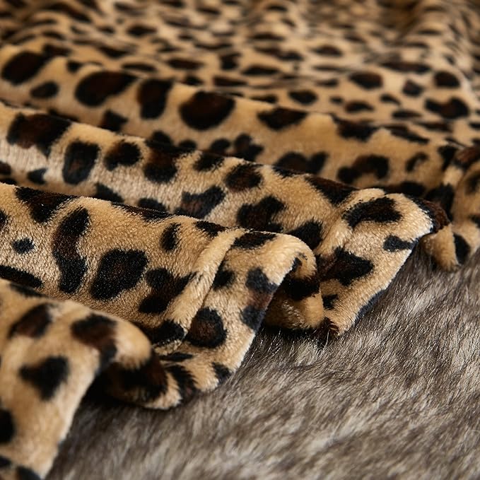 MERRYLIFE Leopard Throw Blanket Decorative Fleece Throw | Ultra-Plush Colorful Oversized | Couch Blanket Travel Lap | King Size(90" 102", Cheetah)