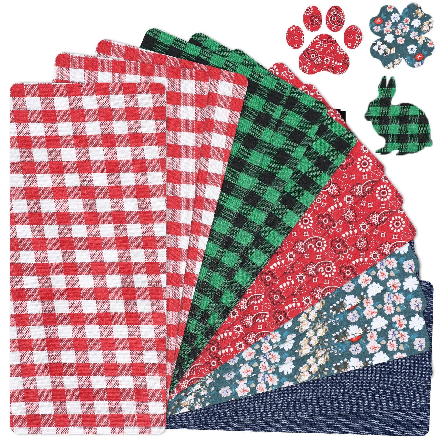 Syhood 15 Sheets Iron-on Patches Mending Fabric 4.92 x 11 Inch Iron on Clothes Patches on Repair Kit for Mending Fix Couch Pants Pockets Holes Knees Elbow(Cute)