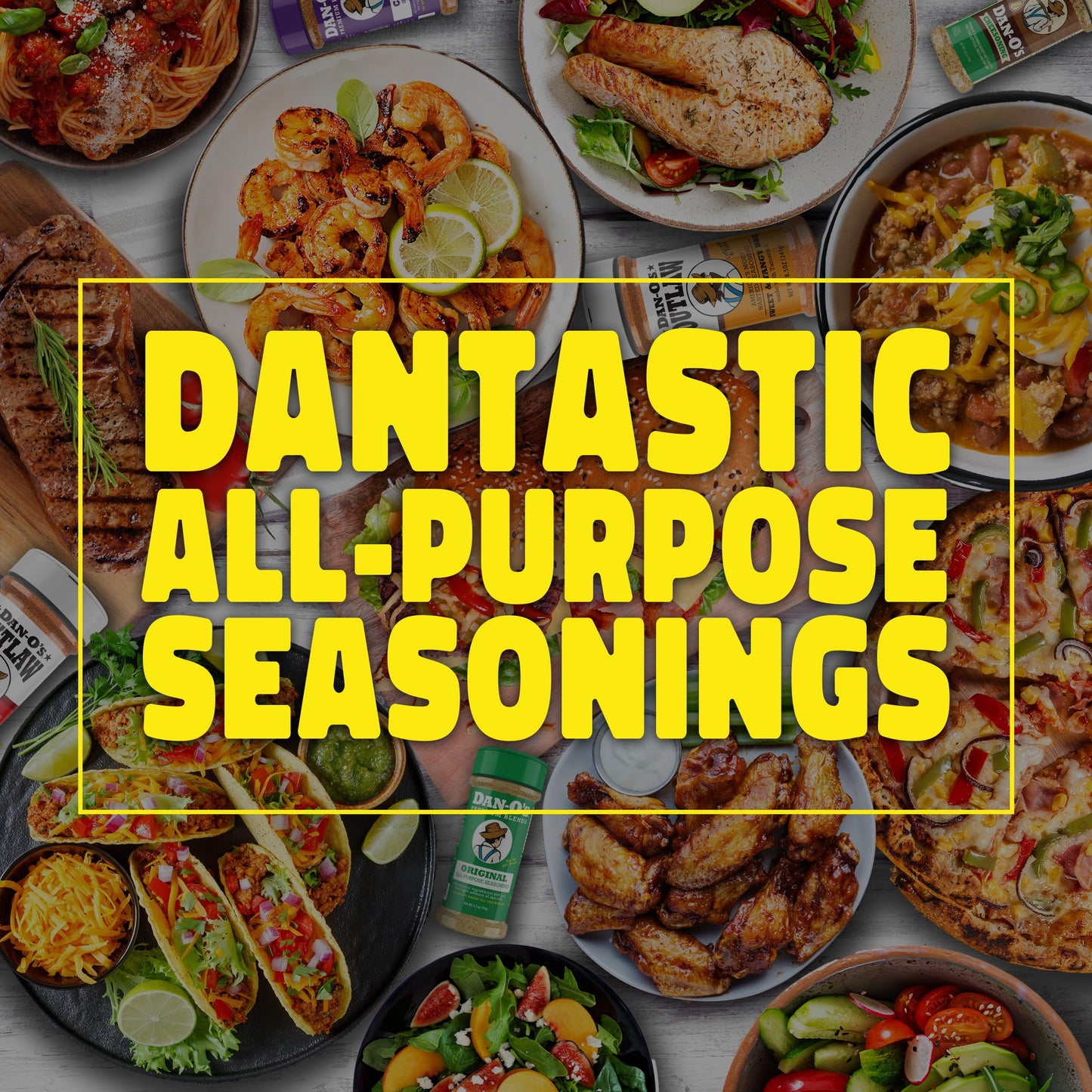 Dan-O’s Seasoning Variety Pack – 8 Bottle Set (Extra-Small Bottles) – Original, Spicy, Chipotle, Crunchy, Cheesoning, Preem-O, SEA-soning & Tac-O – All Purpose, Sugar Free, Zero Calorie Spice Set