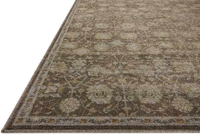 Loloi Magnolia Home by Joanna Gaines Mona Collection MOA-03 BARK/Natural 7'-6" x 7'-6" Round Area Rug