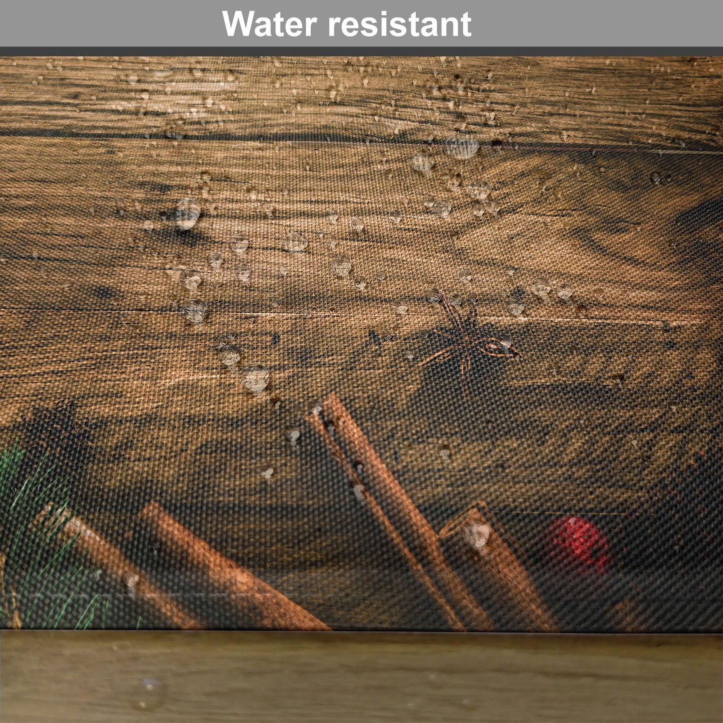 Ambesonne Christmas Place Mats Set of 8, Gingerbread Man Gift Box Coniferous Pine Cinnamon Dessert on Rustic Wood Theme, Washable Fabric Placemats for Dining Table, Placemat 8 pcs, Green and Brown