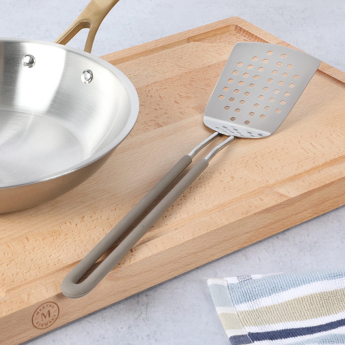 Martha Stewart 9-Piece Stainless Steel Kitchen Gadget & Tool Set – Prep and Serve Utensils, Durable & Rust-Resistant, Dishwasher Safe Cooking Accessories