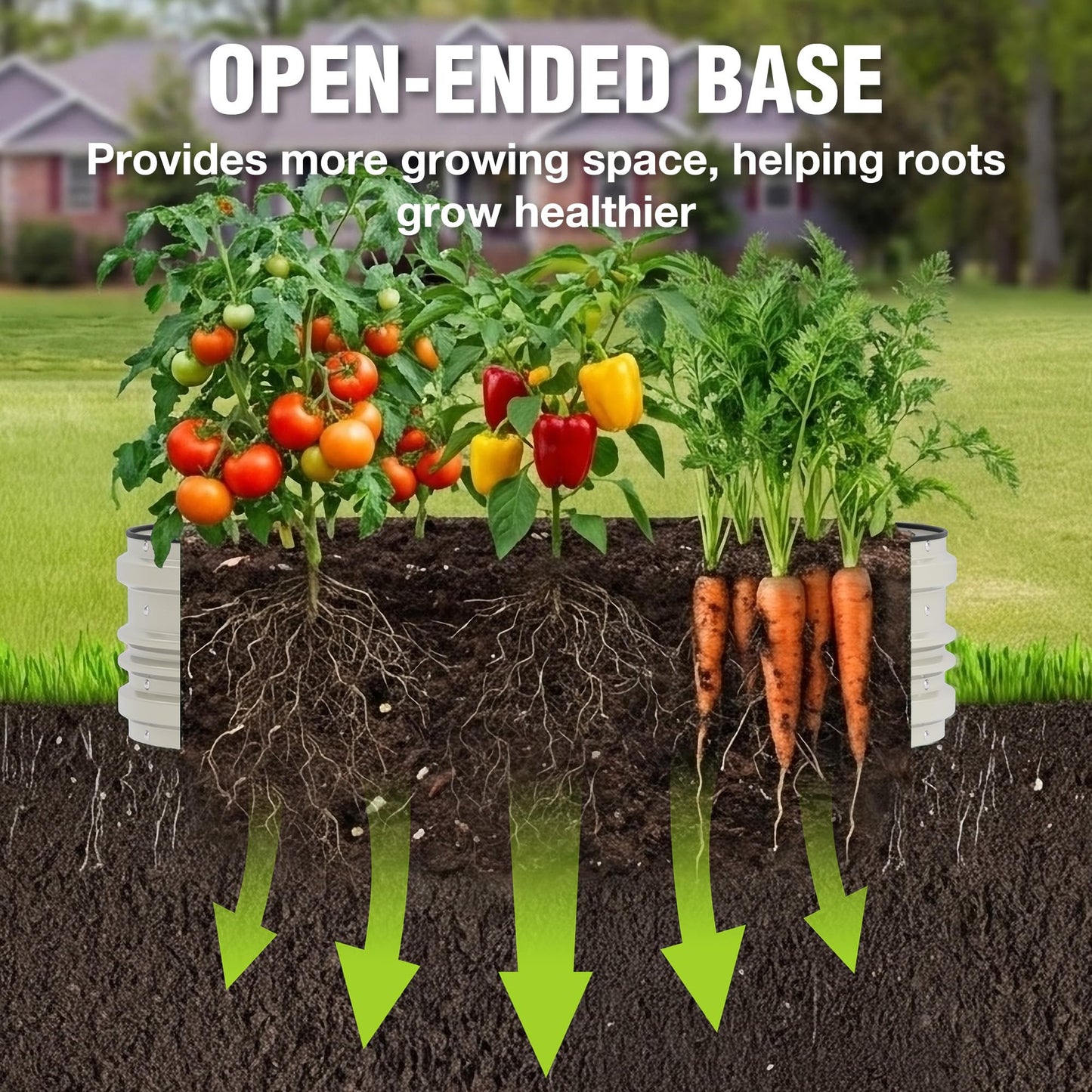 WORKPRO 2PK 4x2x1ft Outdoor Galvanized Raised Garden Bed Kit, Rust & Corrosion Protection, Easy Assembly, Safe Edge, Ideal for Vegetables & Flowers, White
