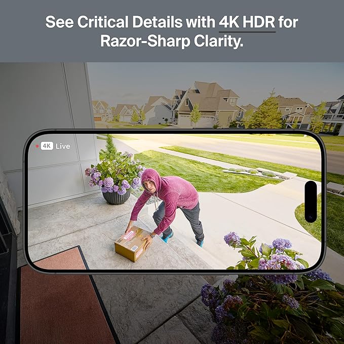Arlo Ultra Add-On Security Camera 4K HDR (3rd Gen, 2025 Release) - Requires SmartHub, Wireless Outdoor Camera, Battery Power, Emergency Response, Event Caption, 1-Mo Trial of Secure Plan, 1 Cam, White