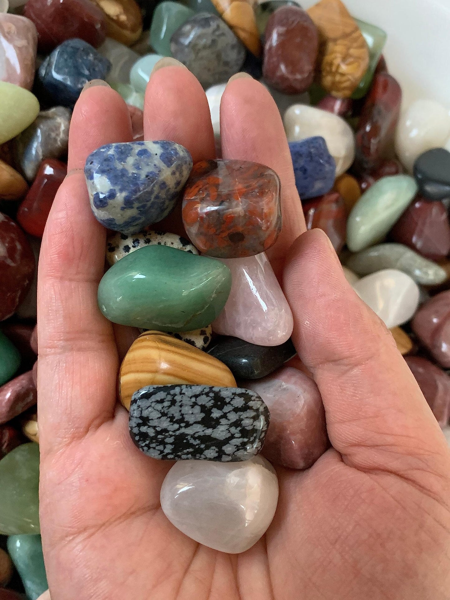 WHOLESALE Assorted Tumbled Stones, Polished Natural Assorted Gemstone, Assorted Polished Rocks (Assorted, 0.25 Pound)