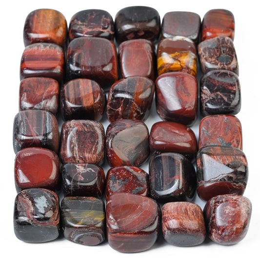 "Crocon 1LB Red Tiger Eye Tumble Stones and Crystals Bulk 2000+ Carats Natural Crystal Kit for Reiki Healing Crystal Polished, Tumble Stones, Chakra Balancing, Reiki Gift, Home Decor Size : 20-25 mm"
