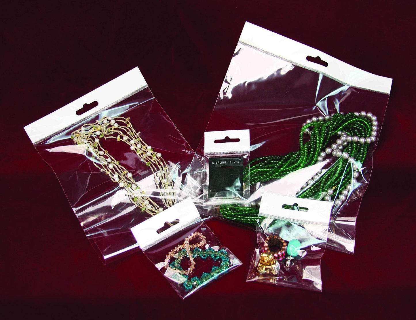 CuteBox Re-Sealable Hang Tab Poly Bags 6" x 9" 100pcs for Retail, Party Favors, Storage, Organization, Crafts, Labelling, Merchandise, Packaging, Display