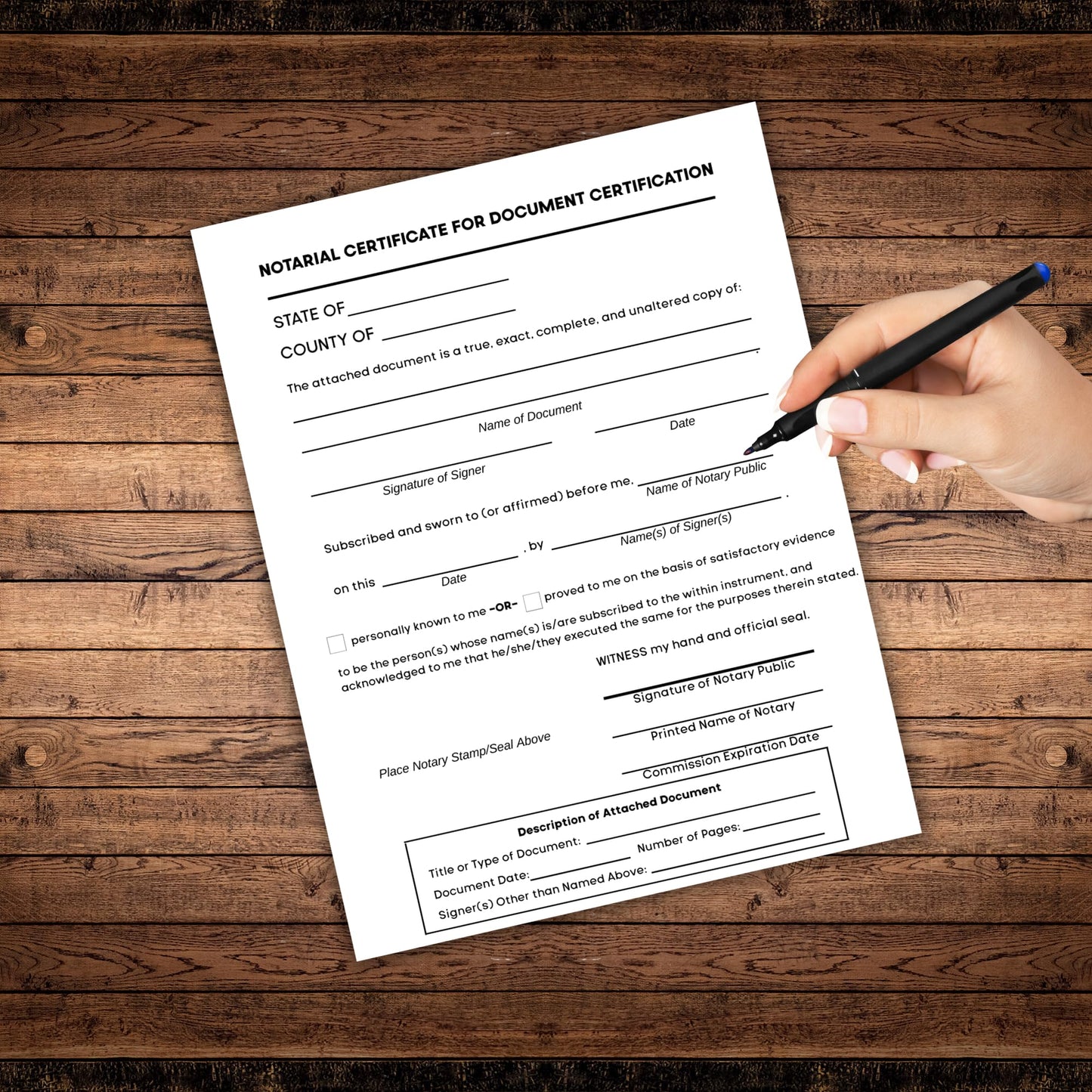 Notary Certificate Bundle 19 Different 8.5x11” Starter Legal Documents for Professionals to Notarize Notarial Legal Bill of Sale Jurat Affidavit POA