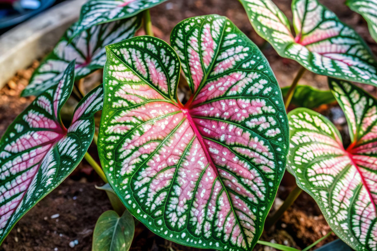 Kathleen Caladium Bulbs for Planting - Perennial Hosta, Elephant Ears, Fancy (10 Bulbs)