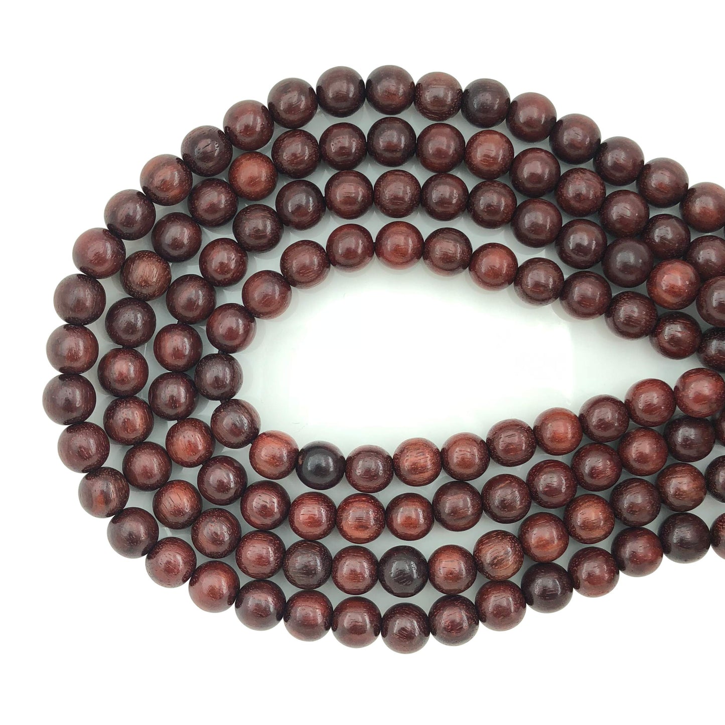 CarpenterC 200pcs 8mm Gorgeous Natural Round Polished Rosewood Loose Beads for Jewelry Making DIY Handmade Crafts