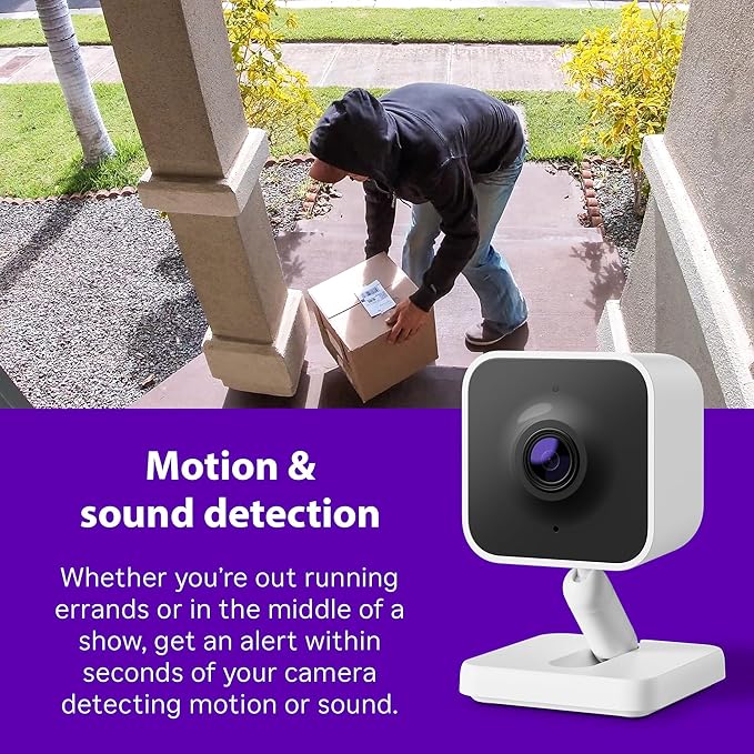 Roku Outdoor Camera - Home Security - IP65 Weather Resistant Wired Security Camera & Pet Monitor with 1080p HD Night Vision, Compatible with Alexa & Google, WDR, Motion & Sound Detection (Pack of 2)
