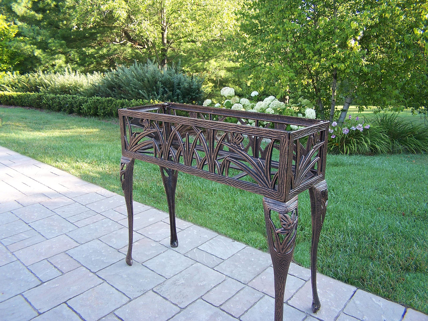 Oakland Living Butterfly Rectangular Plant Stand, Antique Bronze