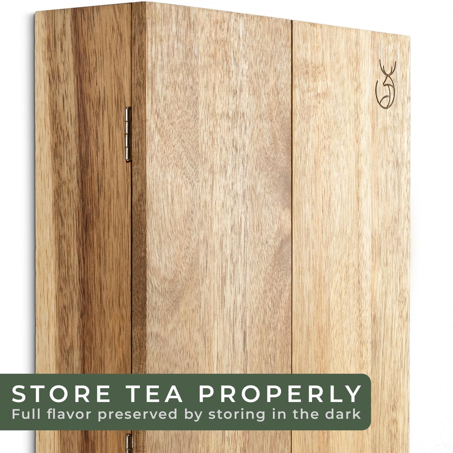 WALDWERK Tea Storage Organizer (9 Compartments) - Tea Organizer Made of Solid Acacia Wood - Tea Box with Wall Mounting Option - Tea Organizer and Storage - Tea Bag Holder - Plastic Free Tea Holder