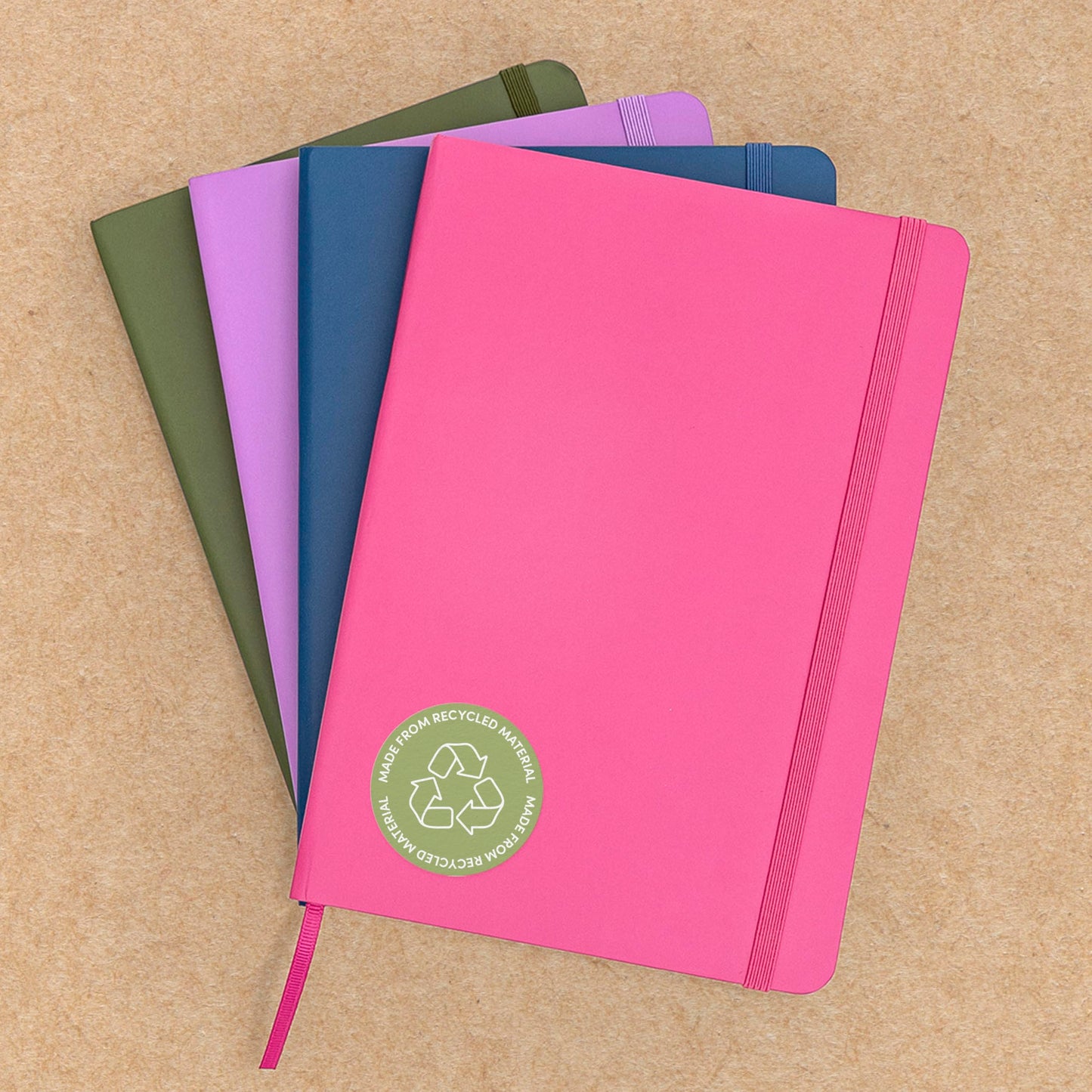 PAPERAGE Recycled Blank Journal Notebook, (Kraft), 160 Pages, Medium 5.6 in x 8 in - 100 GSM Thick Paper – Hardcover Journaling Notebook for Work, School, Note Taking or Sketching