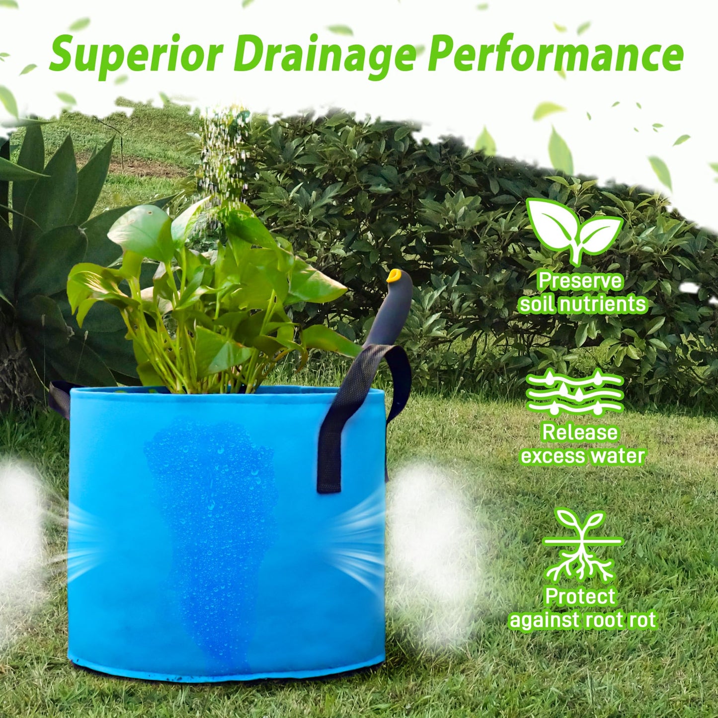 7 Pack 7 Gallon Plant Grow Bags - Mixed 7 Colors with Reinforced Handles & Aeration Design, Ideal for Tomato, Flowers & Fruits