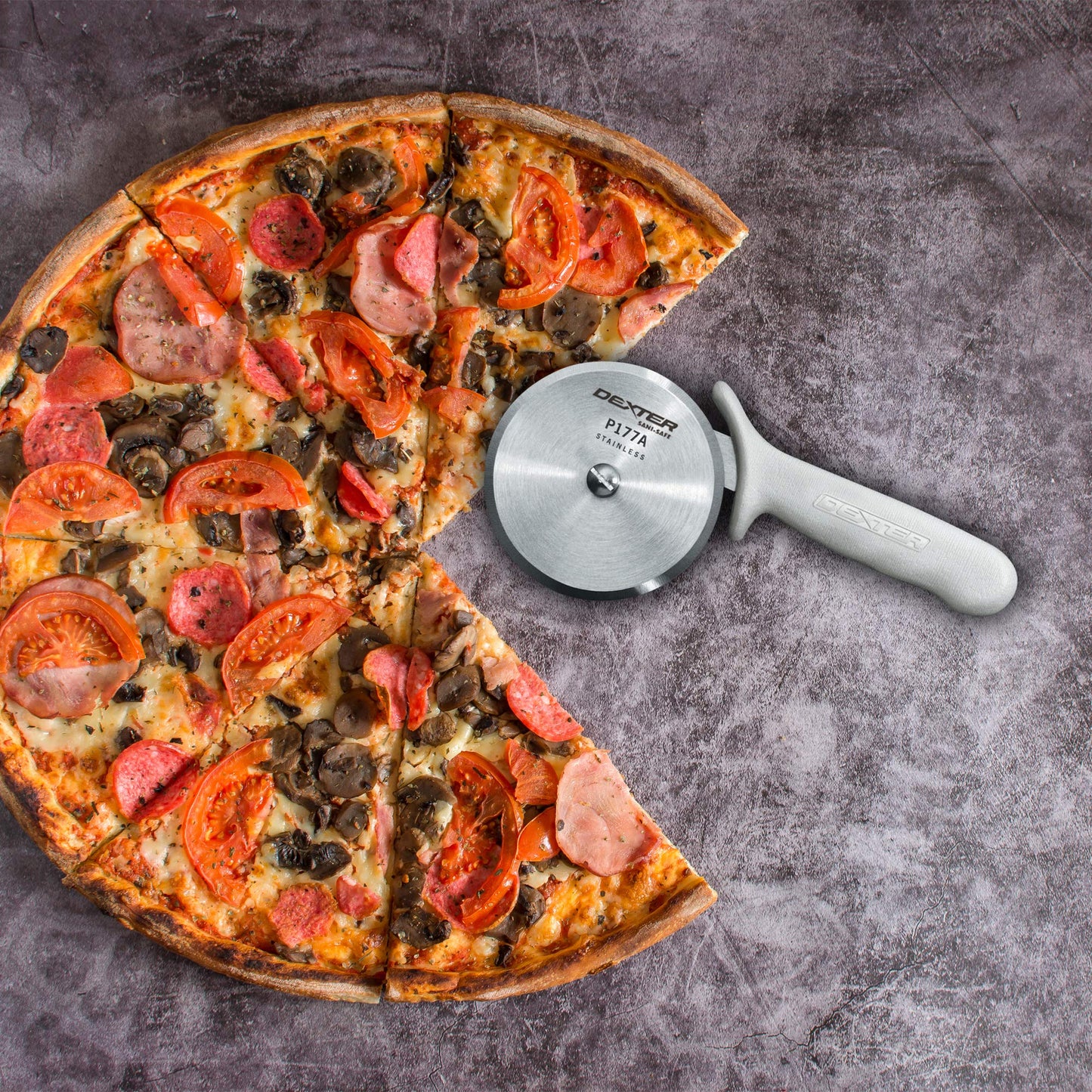 Sani-Safe P177A-5-PCP 5" Pizza Cutter with Polypropylene Handle