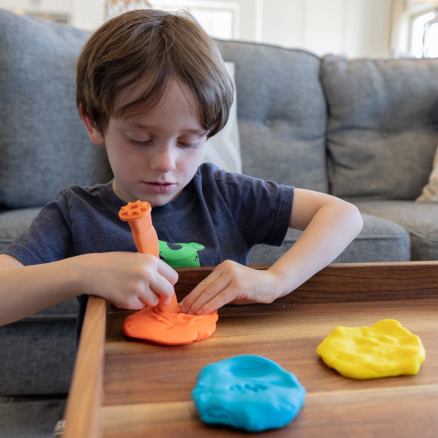 READY 2 LEARN Triangle Grip Stampers | Patterns | Set of 4 | Ages 2+ | Easy to Hold Paint and Dough Stampers for Kids