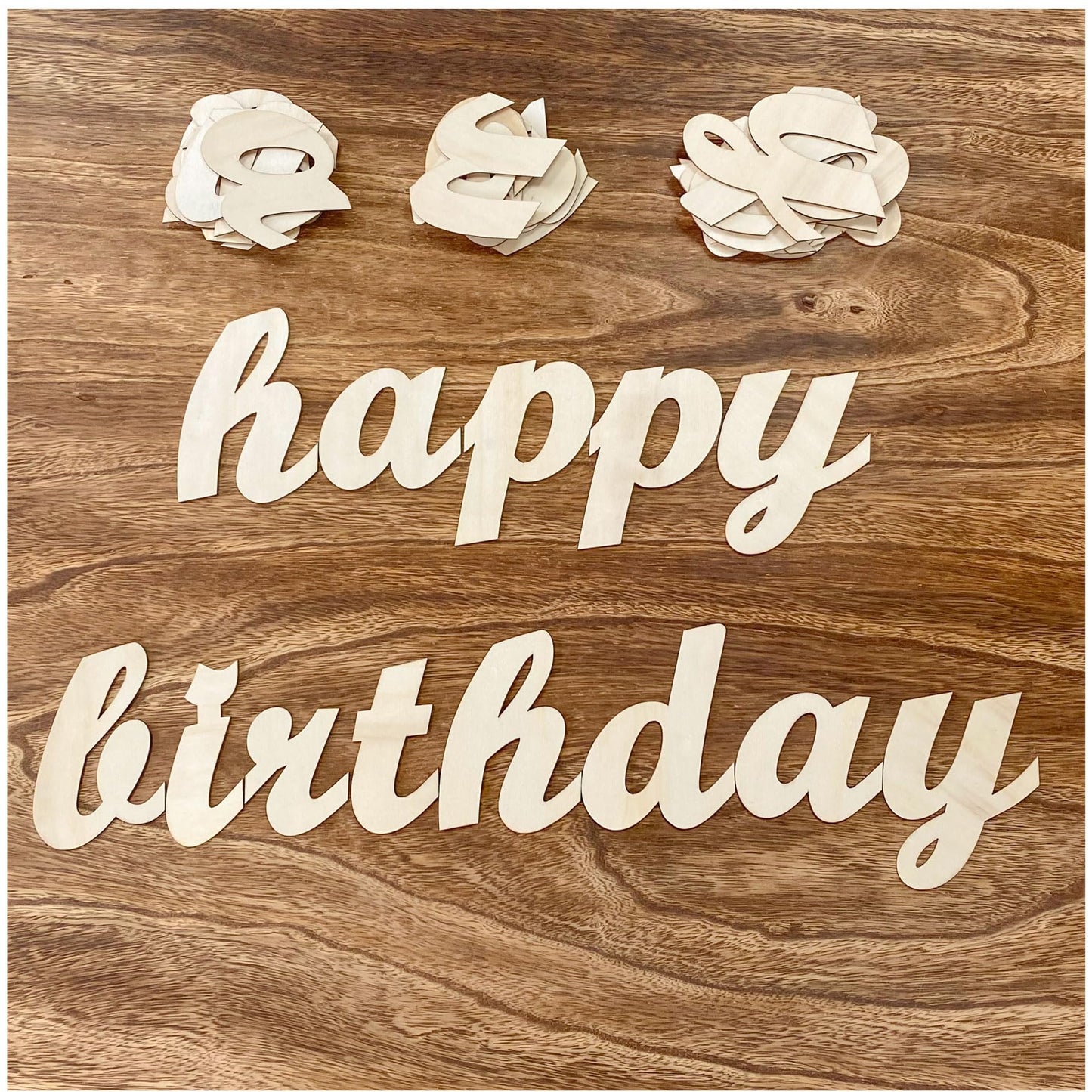 3.7 to 6 Inch 102 Pieces Wood Letters Cursive Lowercase Unfinished Thin Wooden Alpabets a-z for Crafts