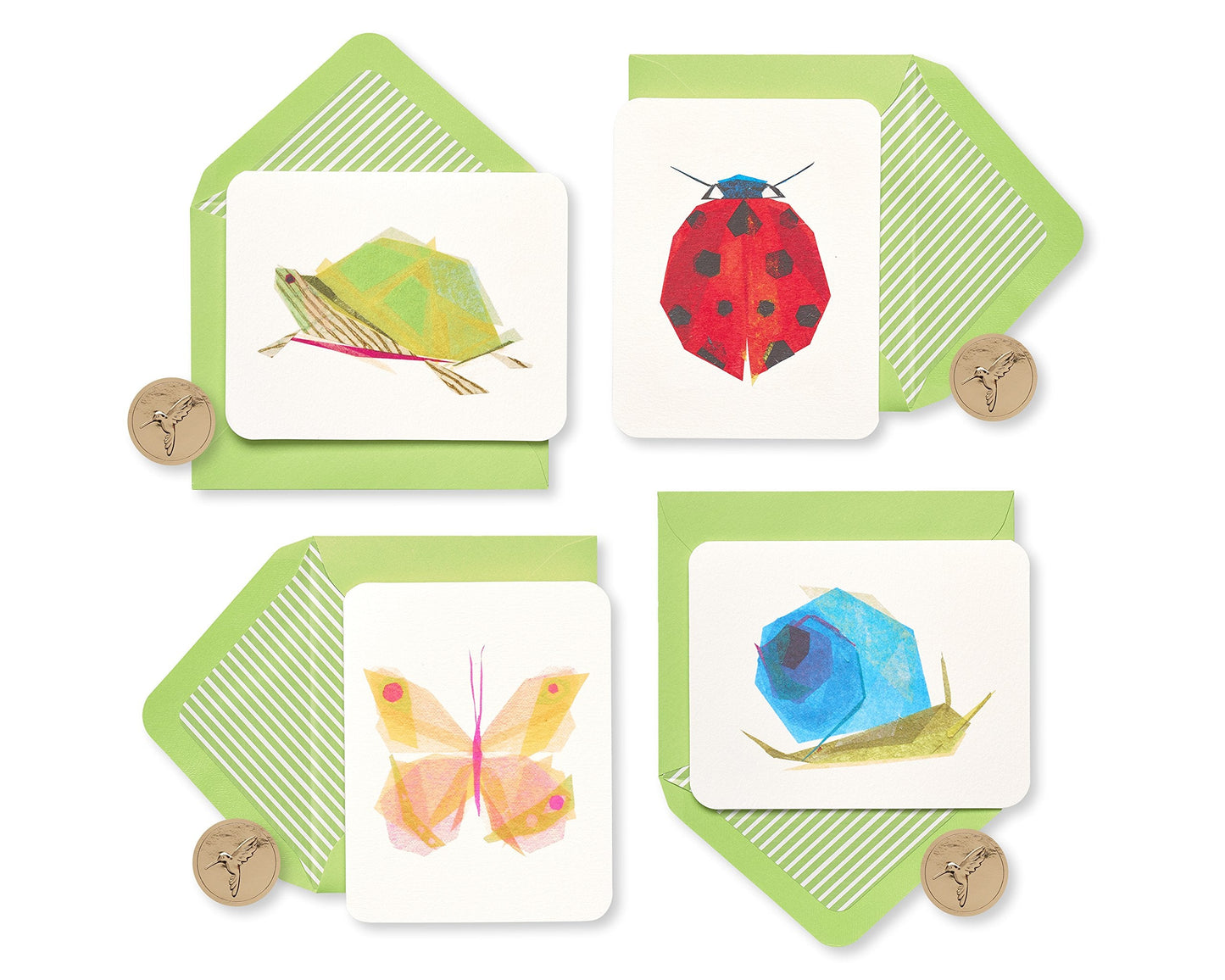 Papyrus Blank Cards with Keepsake Box, Garden Critters (20-Count)