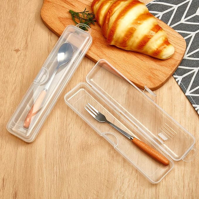 Patelai 2 Pack Travel Size Toothbrush Case Holder Portable Clear Toothbrush and Toothpaste Storage Container Hard Plastic Transparent Carrying Box for Traveling