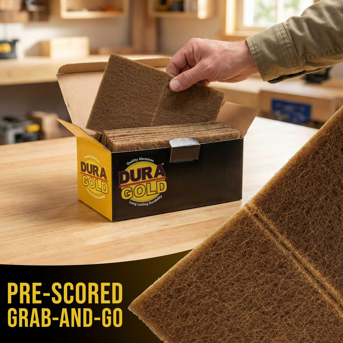 Premium 6" x 9" Gold Coarse Scuff Pads (10 Count)