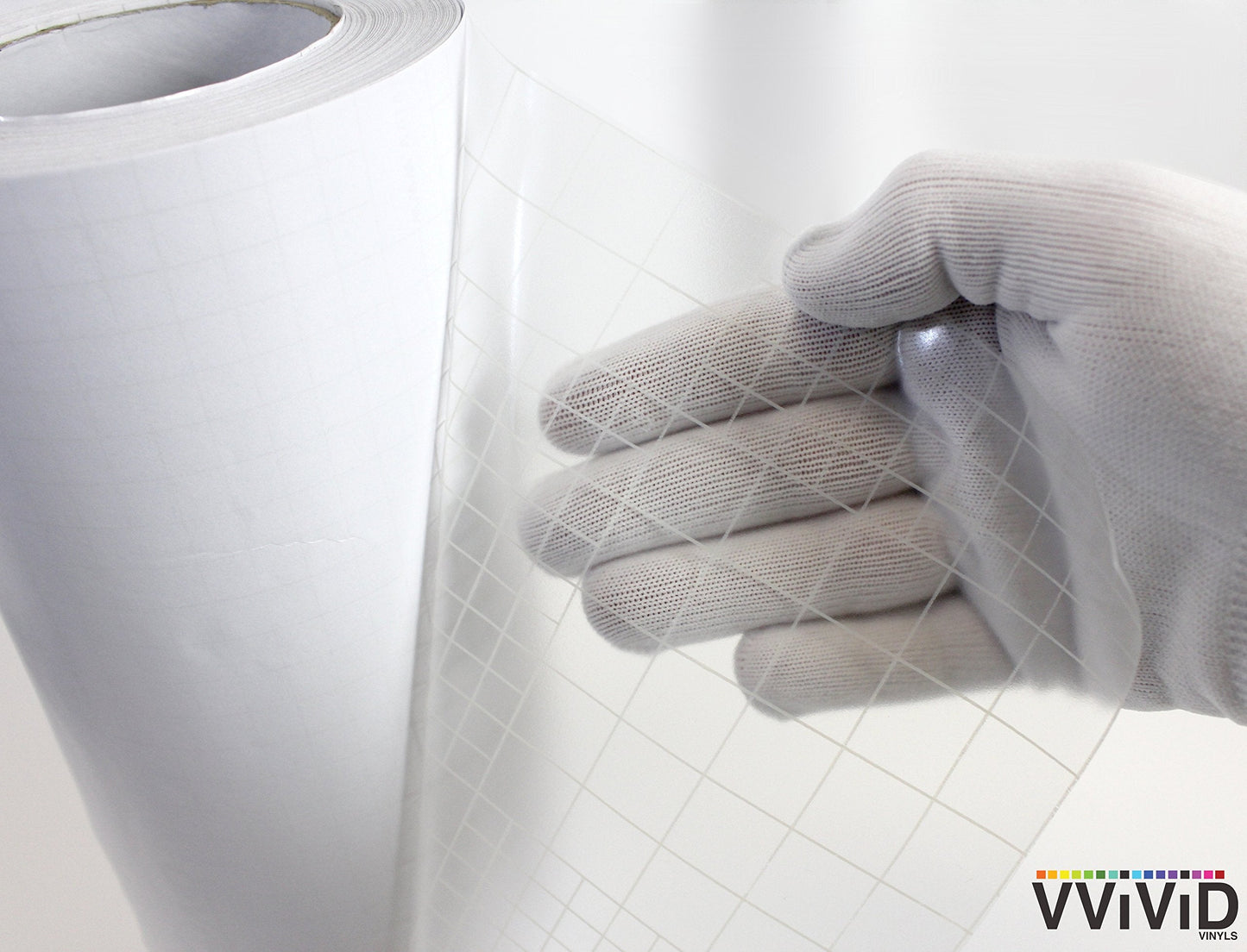 High Gloss Clear Vinyl Transfer Paper Self-Adhesive 12" x 10ft Roll w/Grid Backing 3mil (5 Rolls)