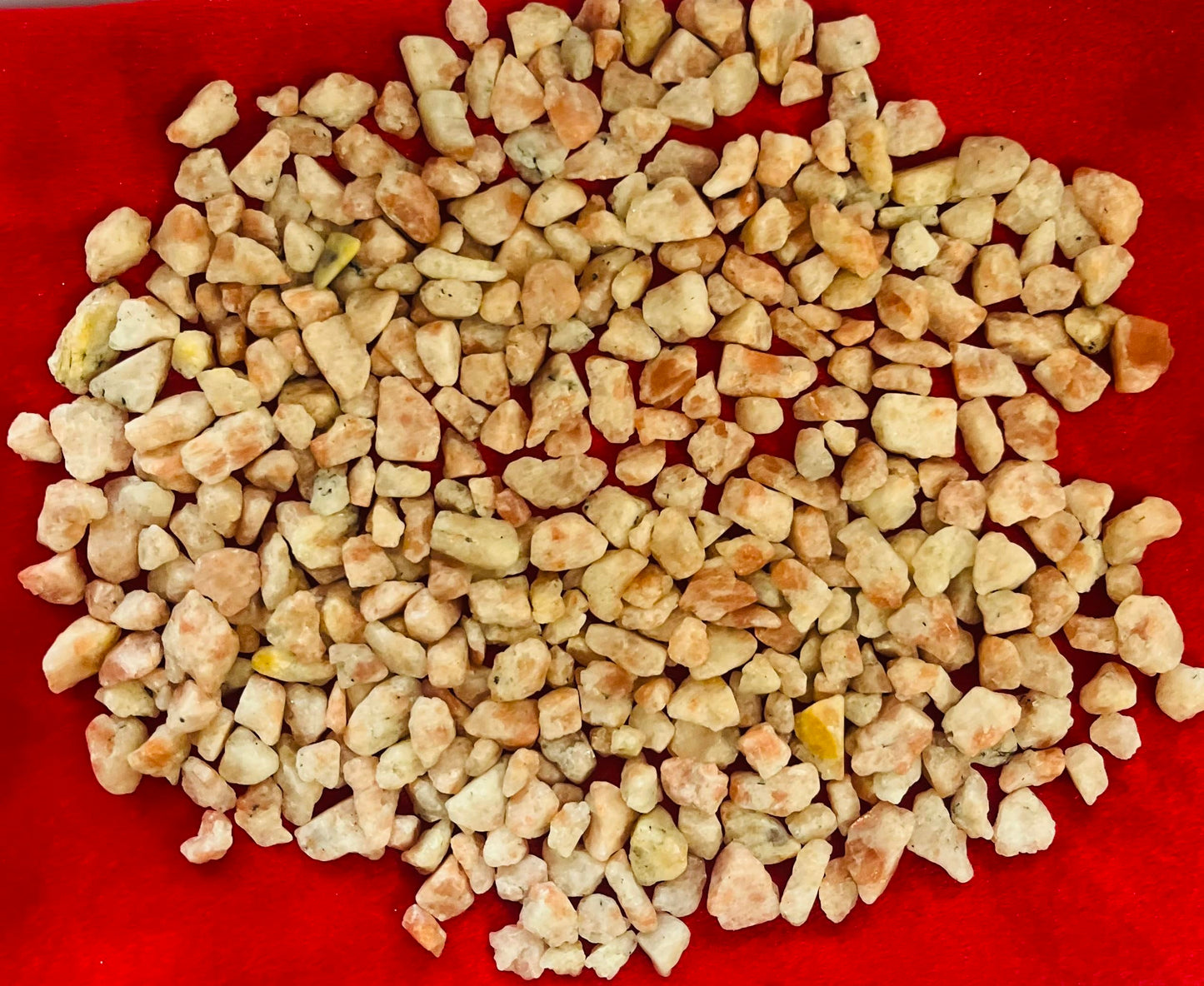 Indian Consigners Sunstone Tumbled Gemstone Chips – 100g Natural Crushed Healing Crystals for Energy, Mood Boosting, Manifestation & Home Décor