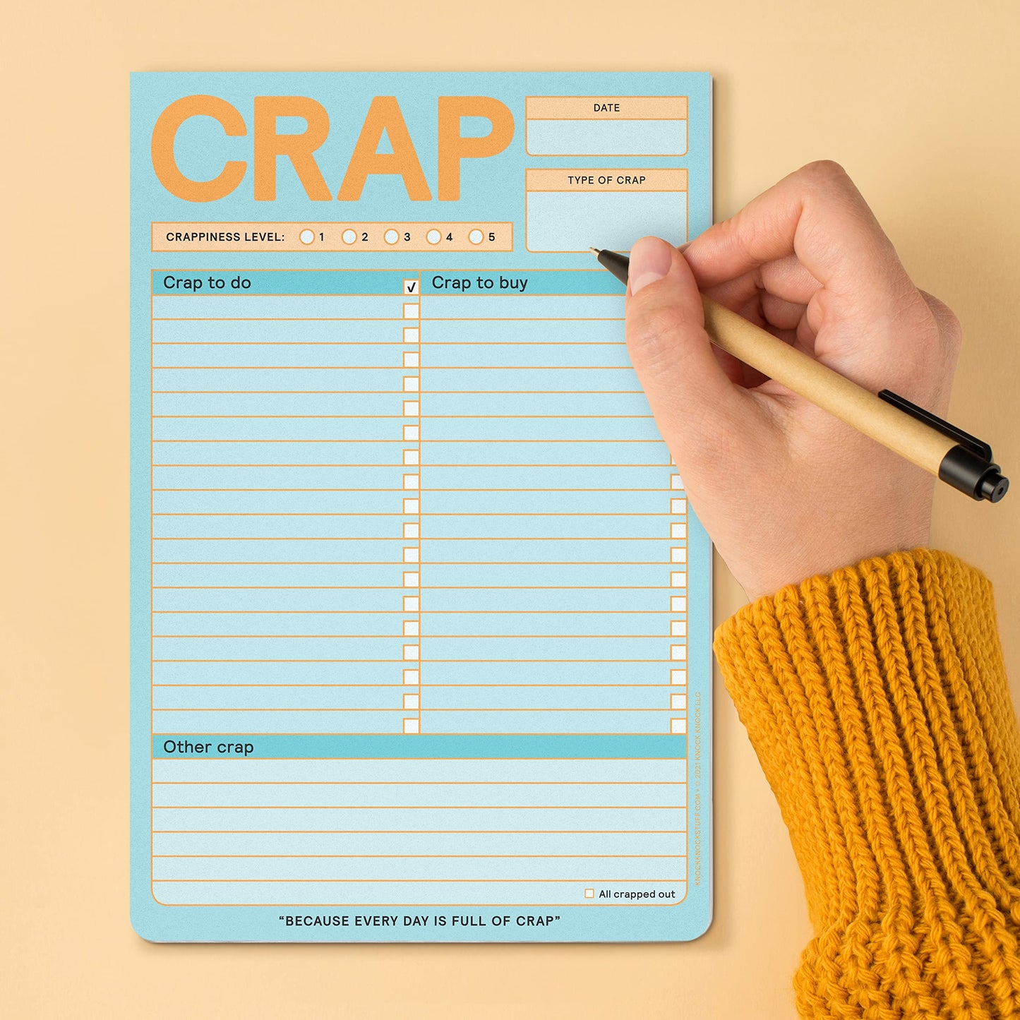 Crap Pad, To Do List Note Pad (Pastel Version) (Knock Knock Pads)