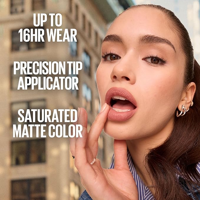 MAYBELLINE Super Stay Matte Ink Liquid Lipstick Makeup, Long Lasting High Impact Color, Up to 16H Wear, Dancer, Brick Red, 1 Count, Packaging May Vary (Pack of 2)