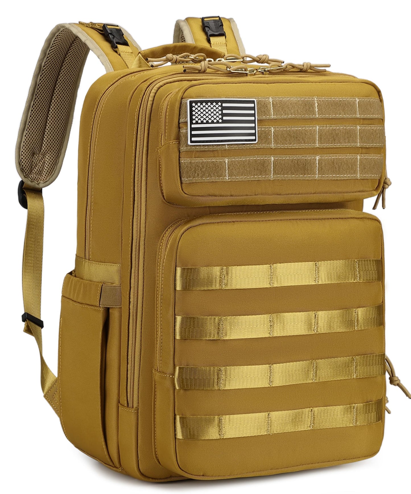LORADI Dad Diaper Bag with Insulated Pockets, Stroller Clips and Luggage Sleeve for Travel, Large Tactical Diaper Bag for Men, Brown