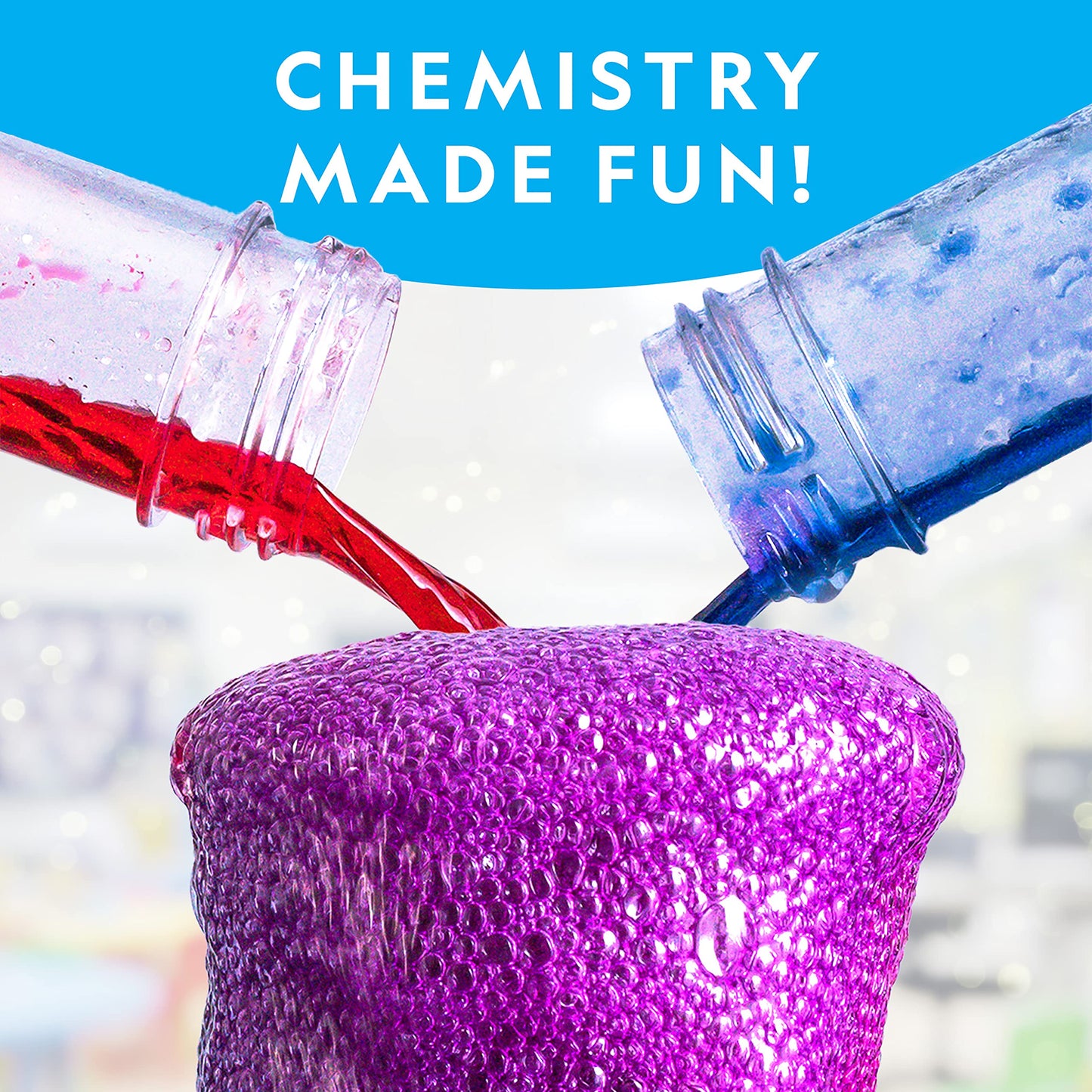 Blue Marble National Geographic Stunning Chemistry Set - Mega Science Kit with 45 Easy Experiments- Make a Volcano and Launch a Rocket, STEM Projects for Kids Ages 8-12, Science Toys