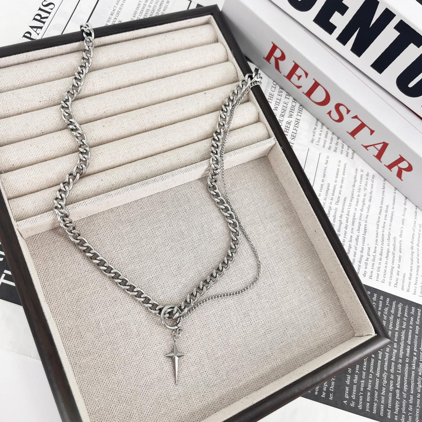 Buyongwant Star Necklace for Women Irregular Y2k Chain Fashion Jewelry Silver