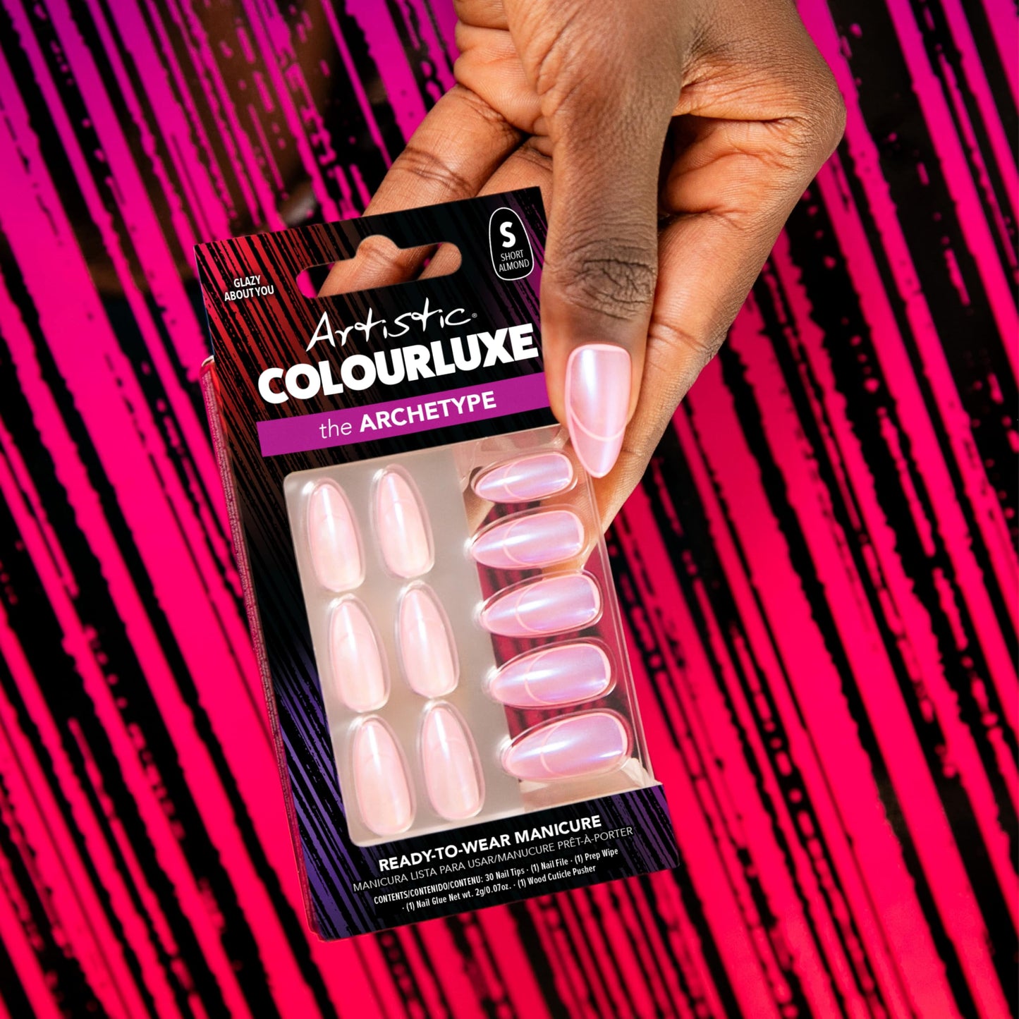 Artistic Colourluxe Press-On Tips - Kit Colourluxe Press-On Tips - Kits Nails - 30 Nails (Glazy About You, Kit)