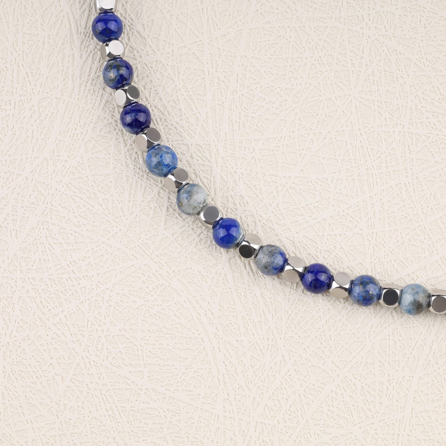 GAVU Men’s Lapis Lazuli Bracelet, Italian Crystal Bracelet for Men 4mm
