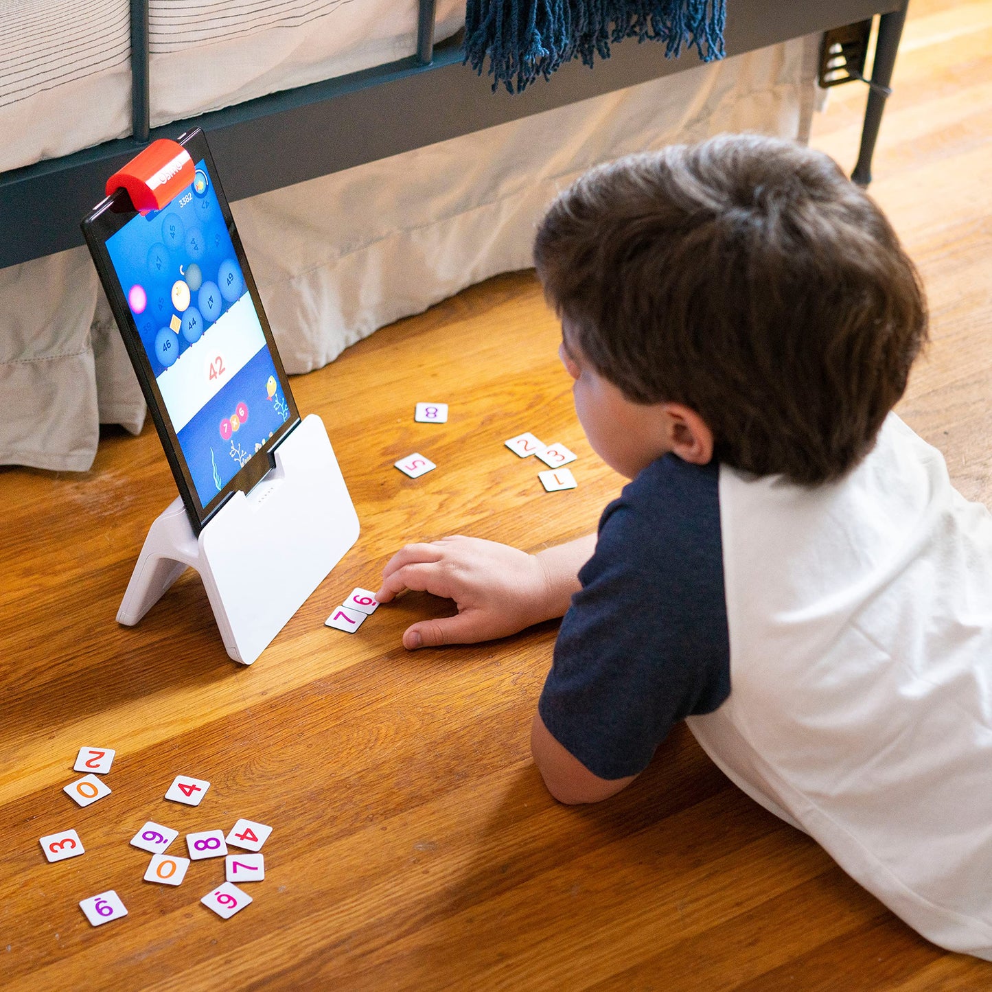 Osmo-Genius Numbers for iPad & Fire Tablet - Ages 6-10 - Math Equations (Counting,Addition,Subtraction & Multiplication) Educational Learning Games - STEM Toy-Boy & Girl (Osmo Base Required)